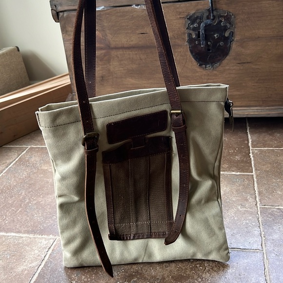 Jesslyn Blake Carter Leather and Canvas Tote - Picture 2 of 7